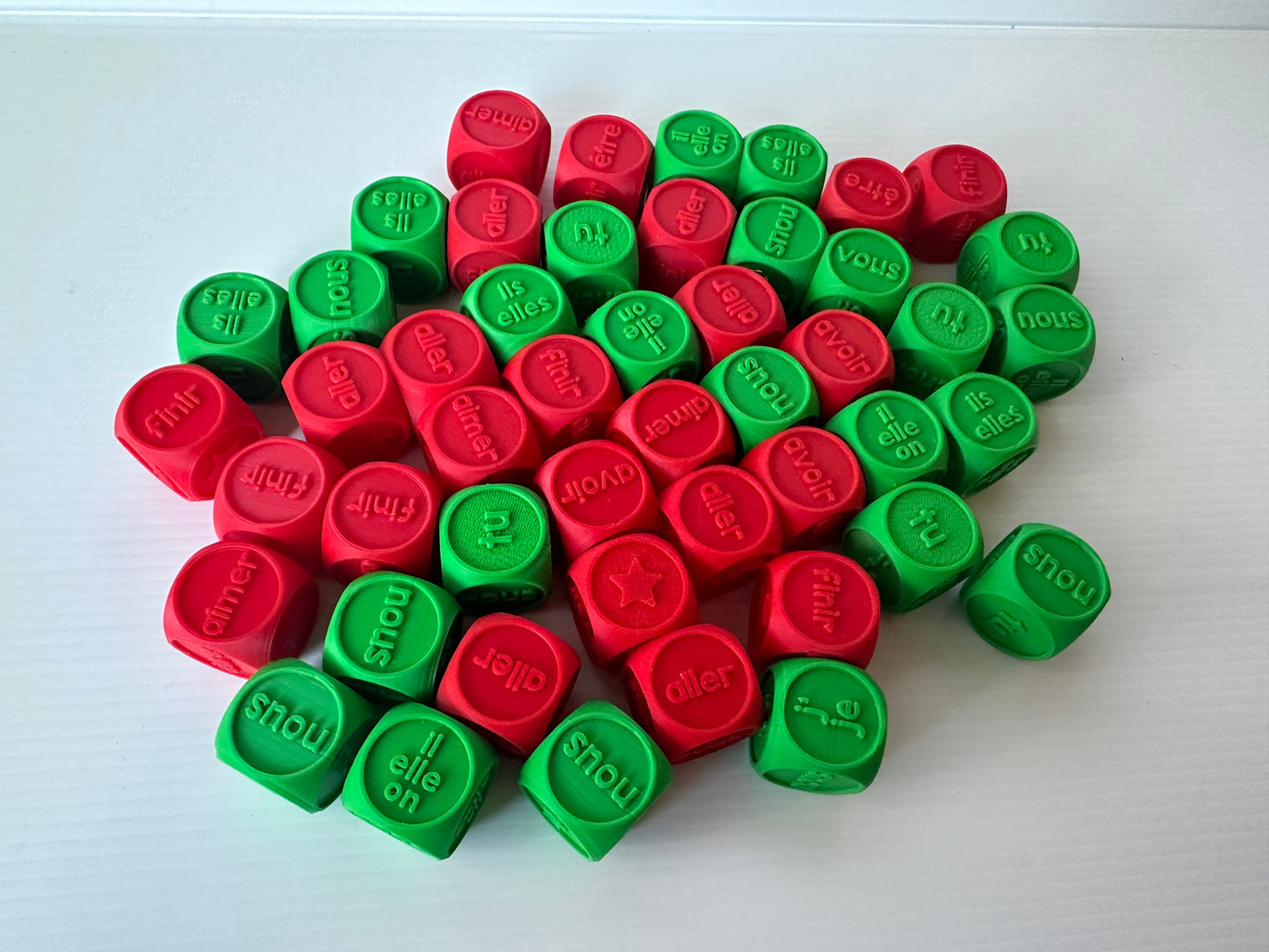 Dés de conjugaison - Ensemble de Noël