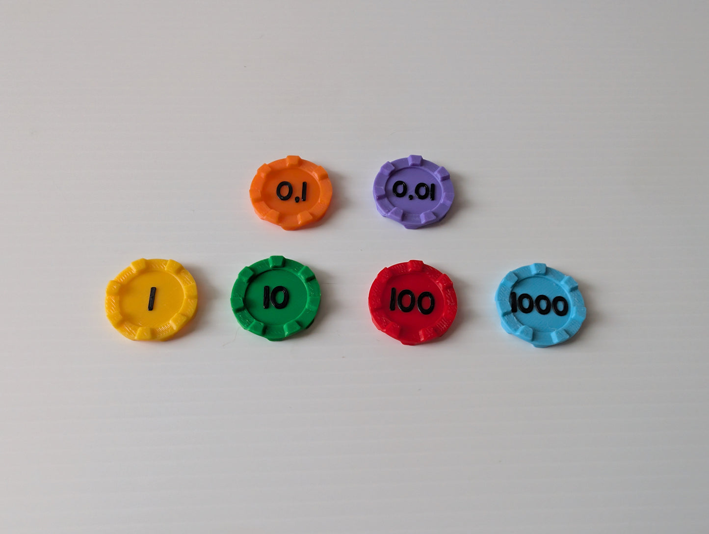 Jetons de numération - 100 jetons