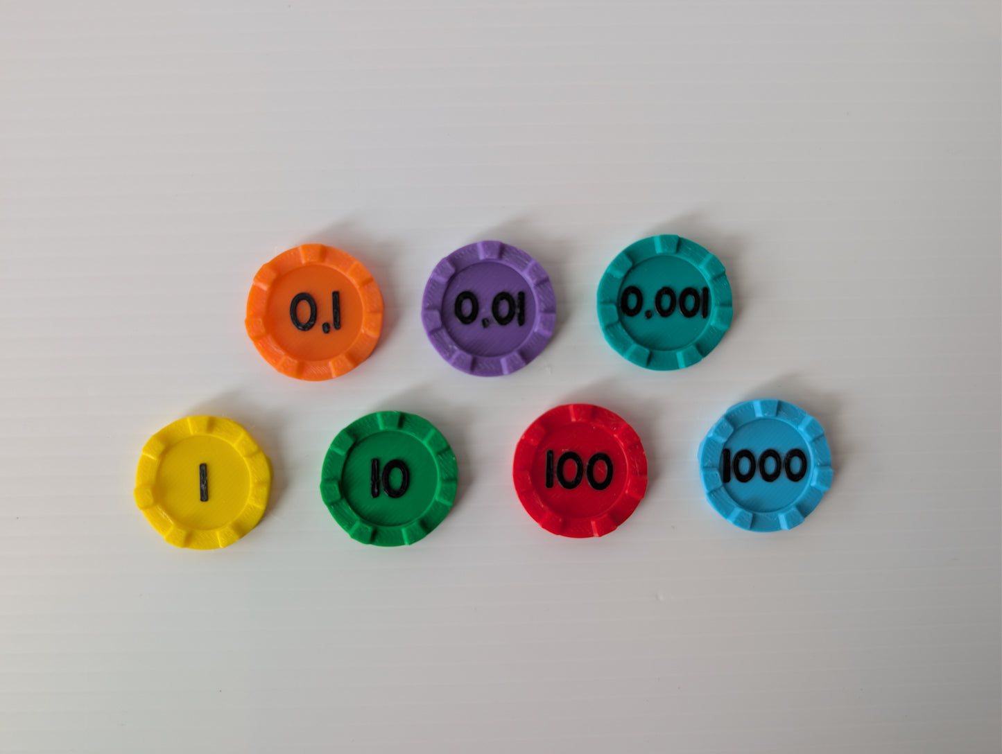 Jetons de numération - 140 jetons